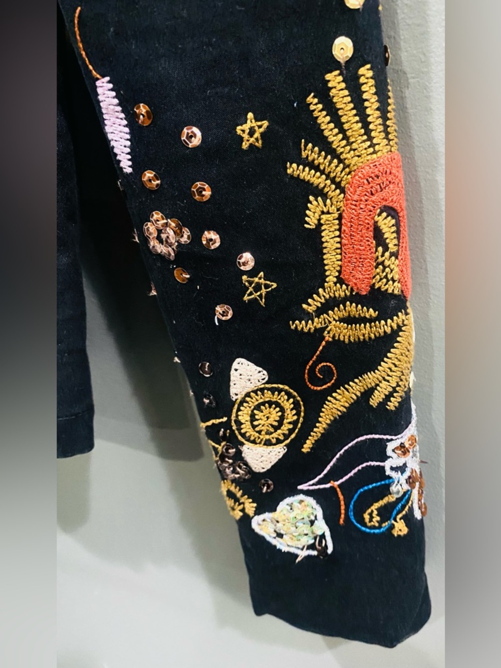 Rare Object Collectors Item Limited Edition Embroidered Beaded Black Blazer Sz S - Picture 4 of 9
